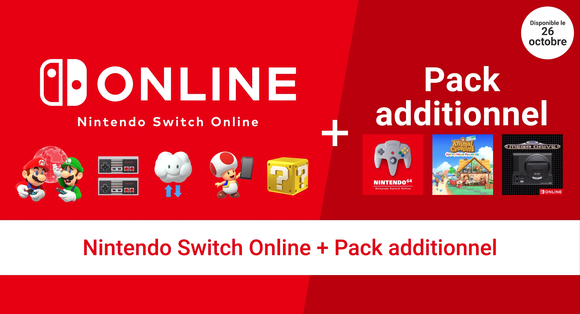 Le DLC du Nintendo Switch Online annonce son prix certifié